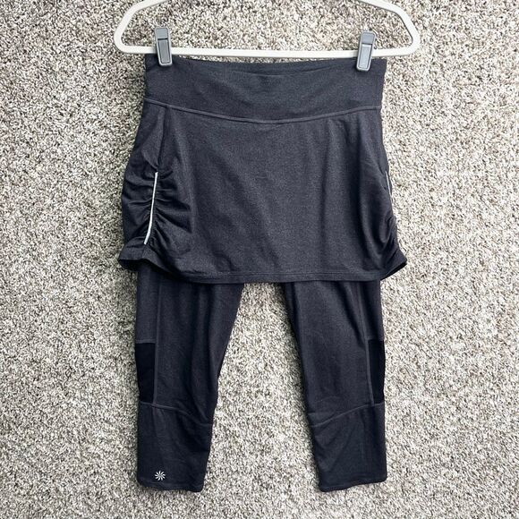 Athleta Contender Gray 2 in 1 Skirt with Leggings in Size Small - Picture 1 of 6